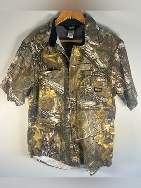 Wall's Legend DRY IQ Cape Back Short Sleeve Camo Shirt Realtree Xtra Size M NWOT